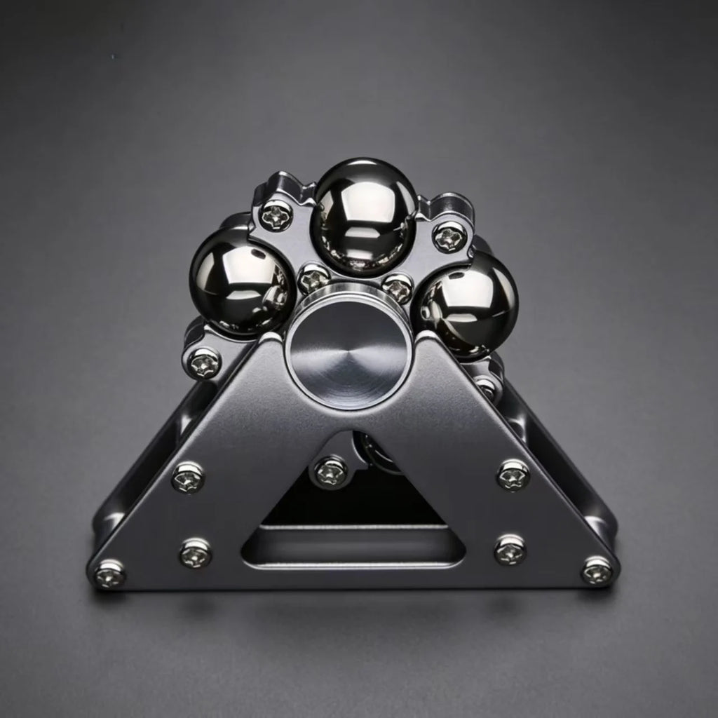 Metal Fidget Spinner, Rolling Ball Track Stress Relief Hand Spinner, Anti-Anxiety Fidget Toy for Adults & Kids