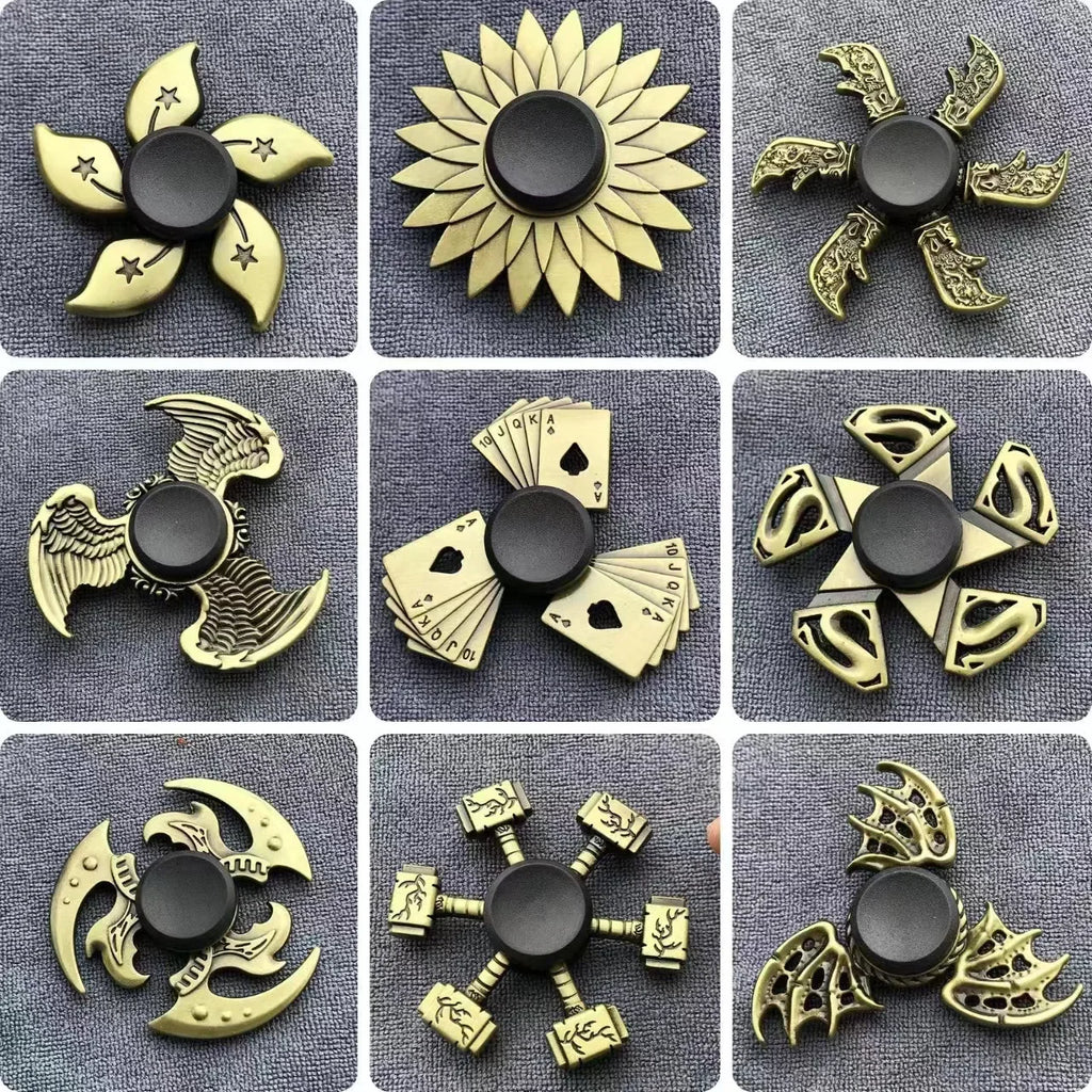 Bronze Color Metal Fidget Spinner R188 Mute Bearing Alloy Hand Spinner Stress Relief Decompression Toys for Kids Adult Gifts