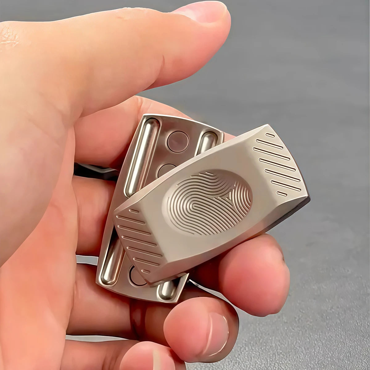 Fingerprint Magnetic Haptic Slider EDC Fidget Slider Metal Fidget Toys ADHD Tool Adult Anxiety Stress Relief Toys