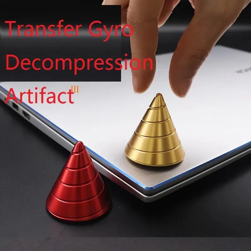 30MM Adult Desktop Decompression Metal Aluminum Alloy Decompression Hypnosis Spinning Gyroscope Fingertip Toy Power Cone Rotator