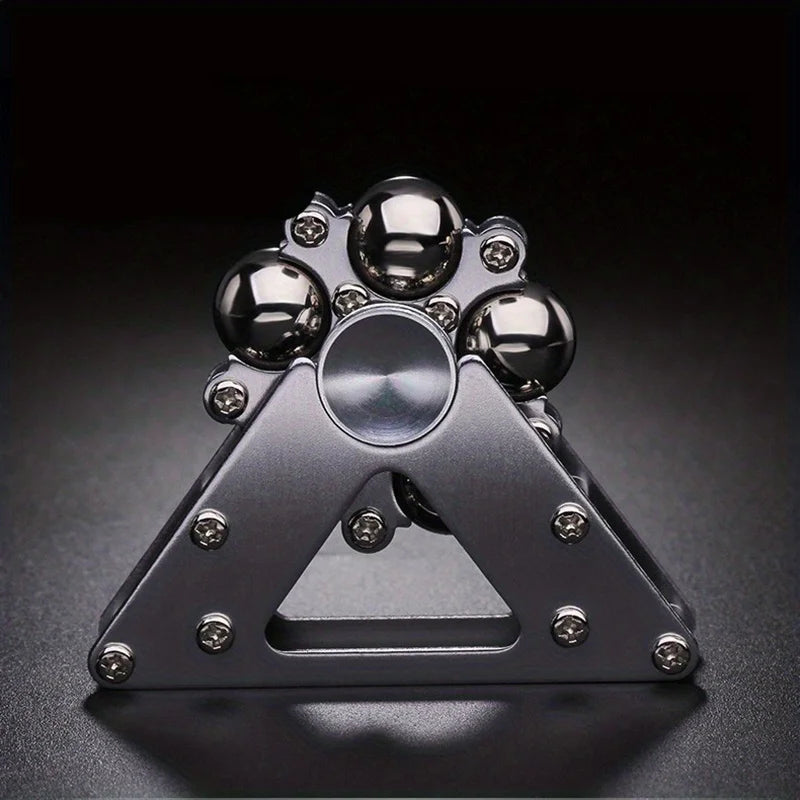 Metal Fidget Spinner, Rolling Ball Track Stress Relief Hand Spinner, Anti-Anxiety Fidget Toy for Adults & Kids