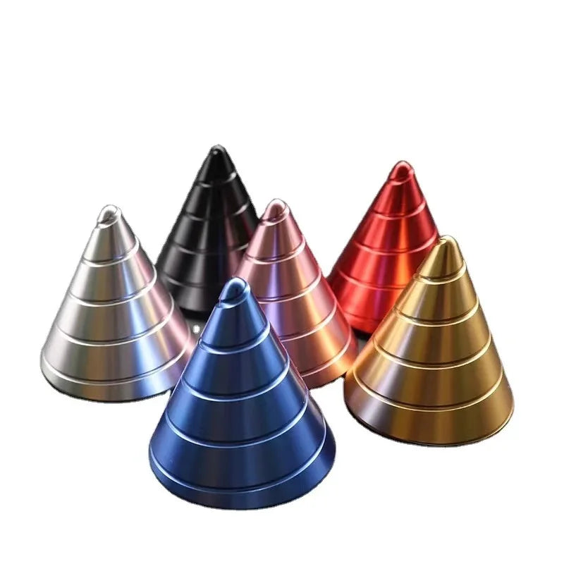 30MM Adult Desktop Decompression Metal Aluminum Alloy Decompression Hypnosis Spinning Gyroscope Fingertip Toy Power Cone Rotator