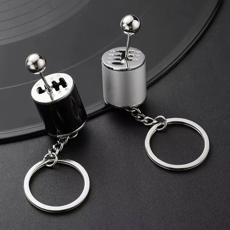 Keychain Mini Turbo Turbocharger Car-Styling Keyring Gear Gearbox Pendant Keychain Stick Knobs Keyring Shift Metal Fidget Toys