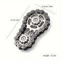 1Pc Gear Flywheel Fingertip Gyro Cool Finger Fidget Spinning Toy Metal Sensory Bicycle Chain Gear Board Game Novelty Toy Gift