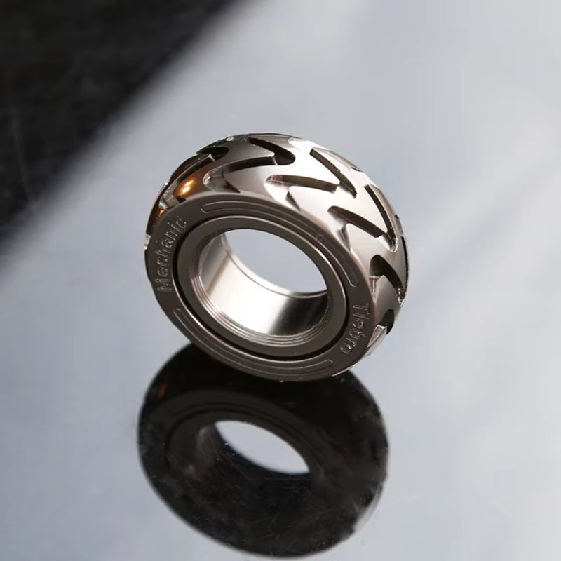 Ratchet Wheel Fidget Ring Fidget Slider Adult EDC Metal Fidget Toys ADHD Hand Spinner Stress Relief Toys Office Toy Adult Gift