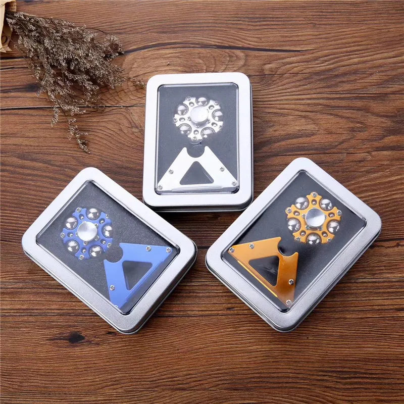 Metal Fidget Spinner, Rolling Ball Track Stress Relief Hand Spinner, Anti-Anxiety Fidget Toy for Adults & Kids
