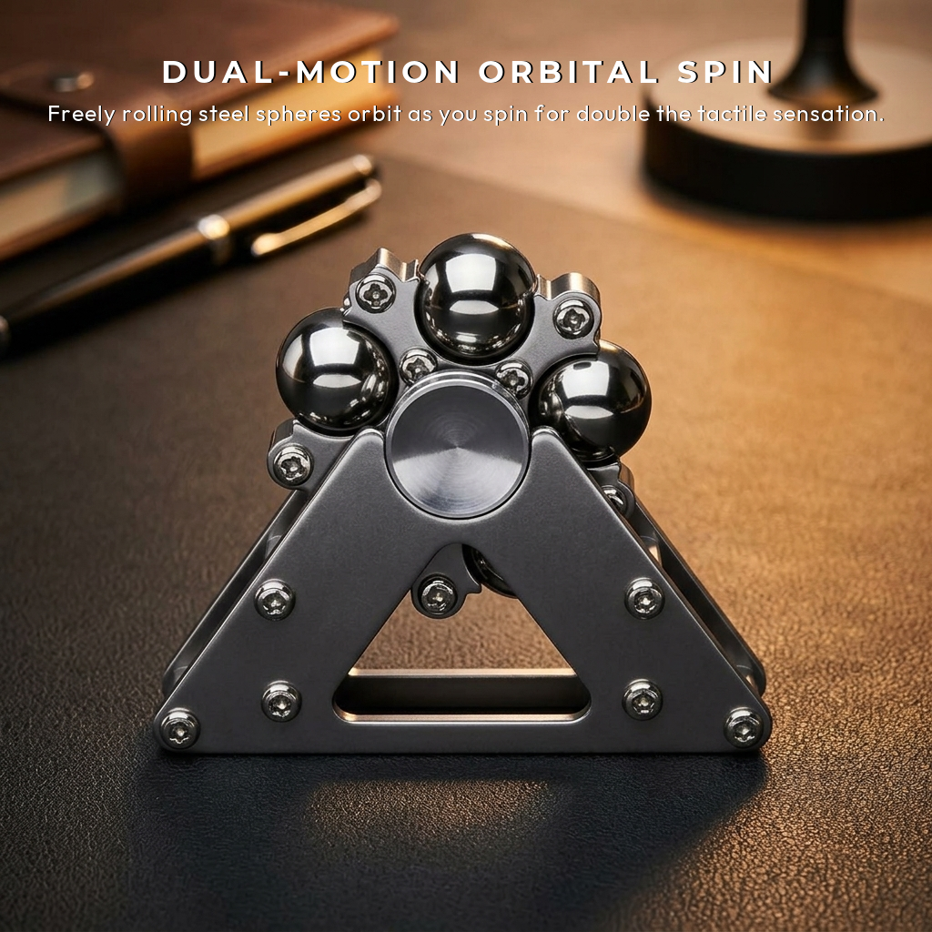 Apex Kinetic Ball Track Spinner | Premium Steel Orb Hand Spinner - Copy View