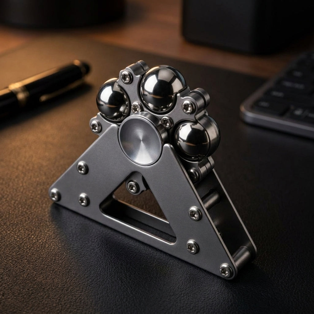 Apex Kinetic Ball Track Spinner | Premium Steel Orb Hand Spinner - Lifestyle View