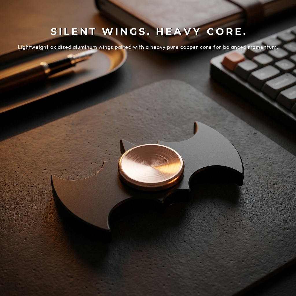 Apex Bat Fidget Spinner | Premium Copper & Aluminum Hand Spinner - Copy View