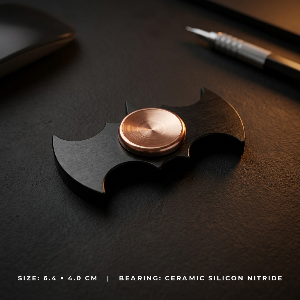 Apex Bat Fidget Spinner | Premium Copper & Aluminum Hand Spinner - Tech View