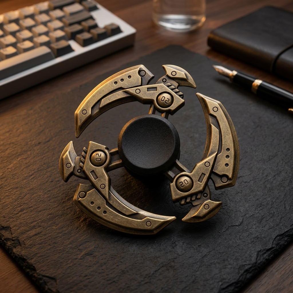 Apex Bronze Mute Spinner | Premium Antique Alloy Hand Spinner - Hero View