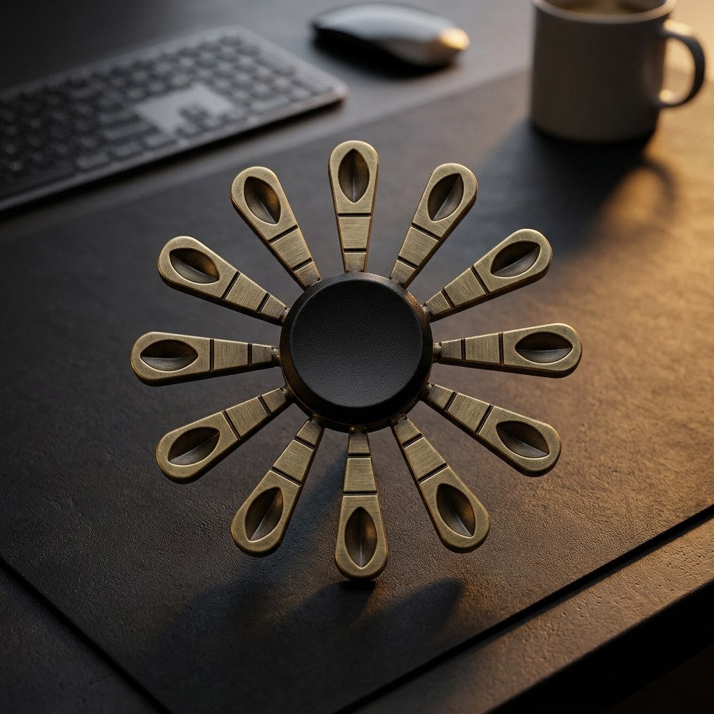 Apex Bronze Mute Spinner | Premium Antique Alloy Hand Spinner - Lifestyle View