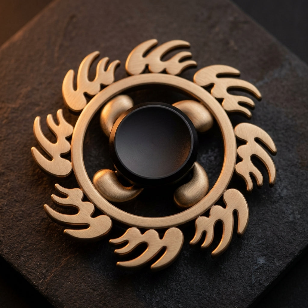 Apex Bronze Mute Spinner | Premium Antique Alloy Hand Spinner - Gt View