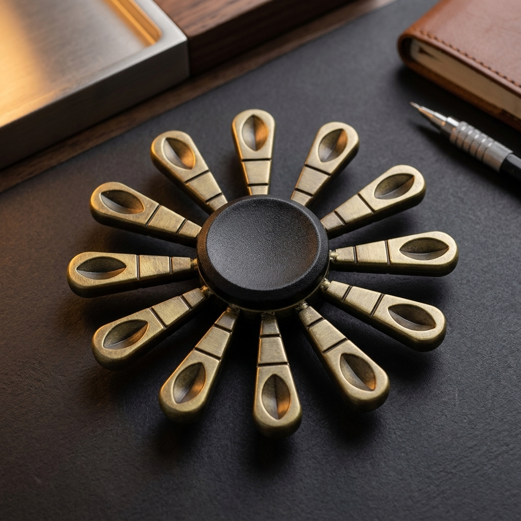 Apex Bronze Mute Spinner | Premium Antique Alloy Hand Spinner - Gt View