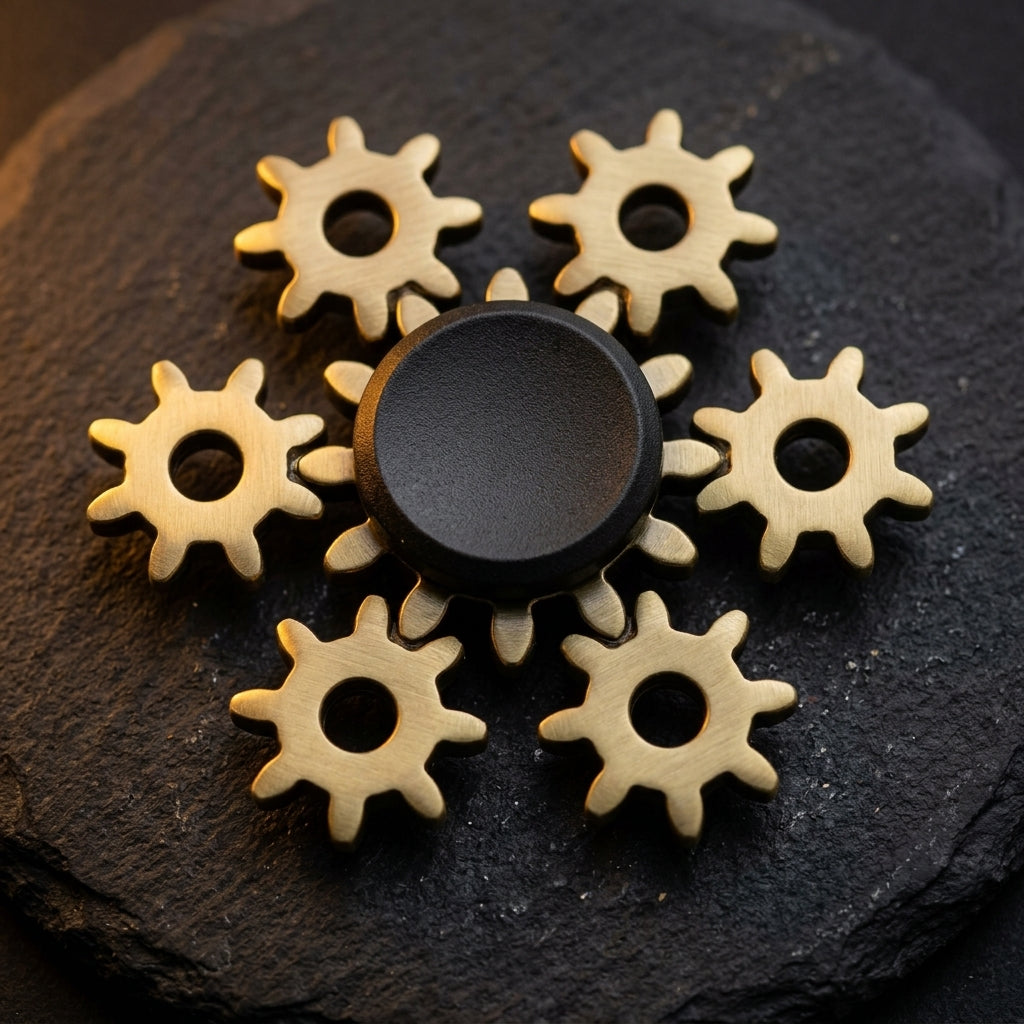 Apex Bronze Mute Spinner | Premium Antique Alloy Hand Spinner - Gt View