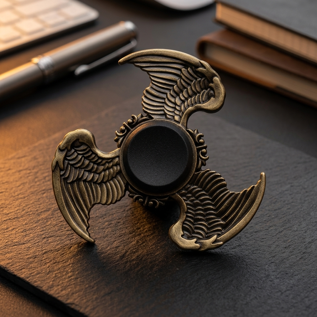 Apex Bronze Mute Spinner | Premium Antique Alloy Hand Spinner - Gt View