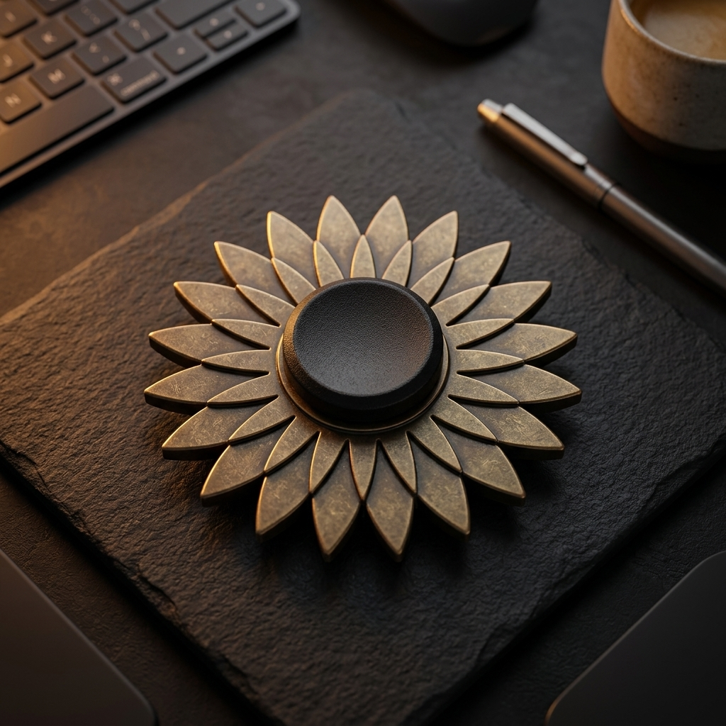 Apex Bronze Mute Spinner | Premium Antique Alloy Hand Spinner - Gt View