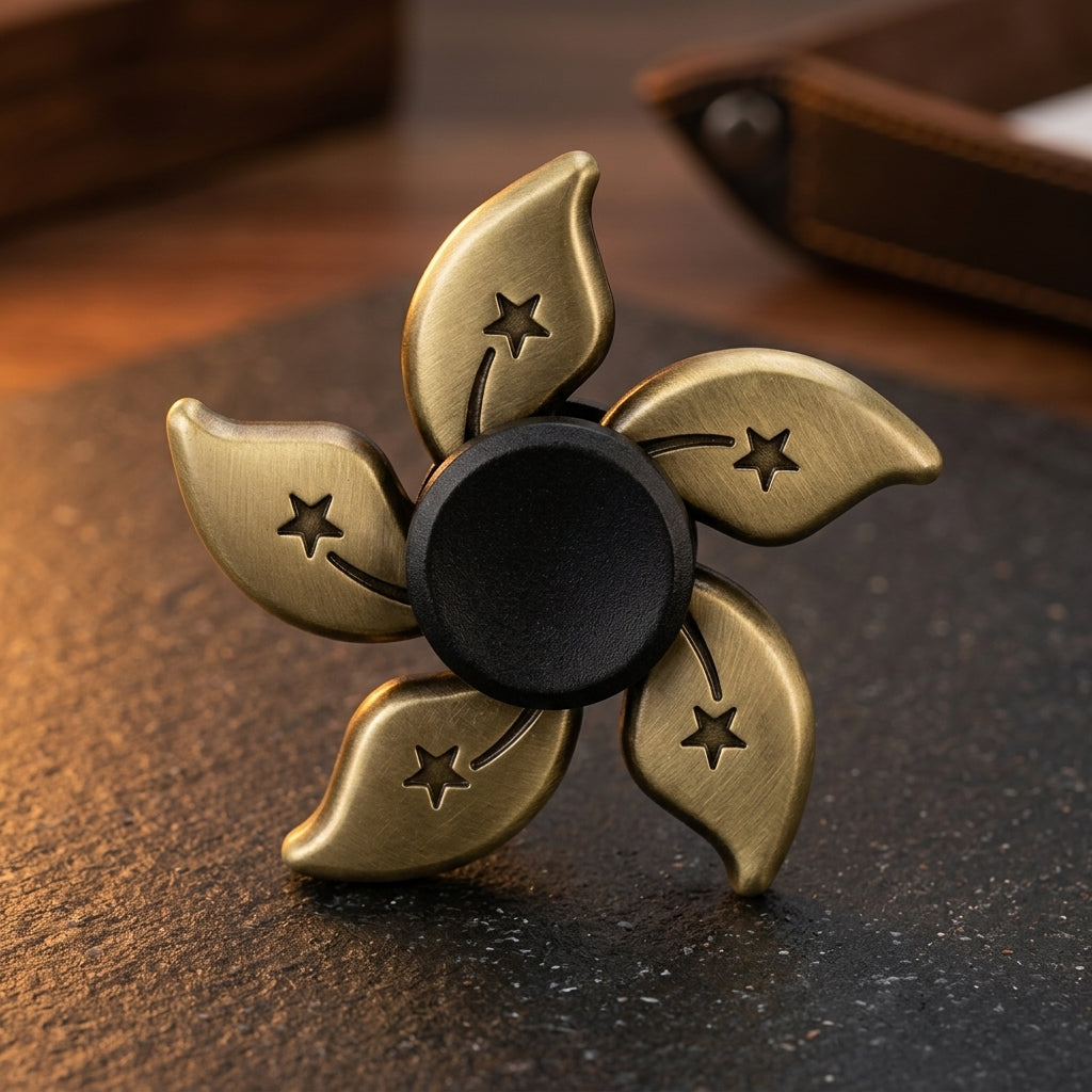 Apex Bronze Mute Spinner | Premium Antique Alloy Hand Spinner - Gt View