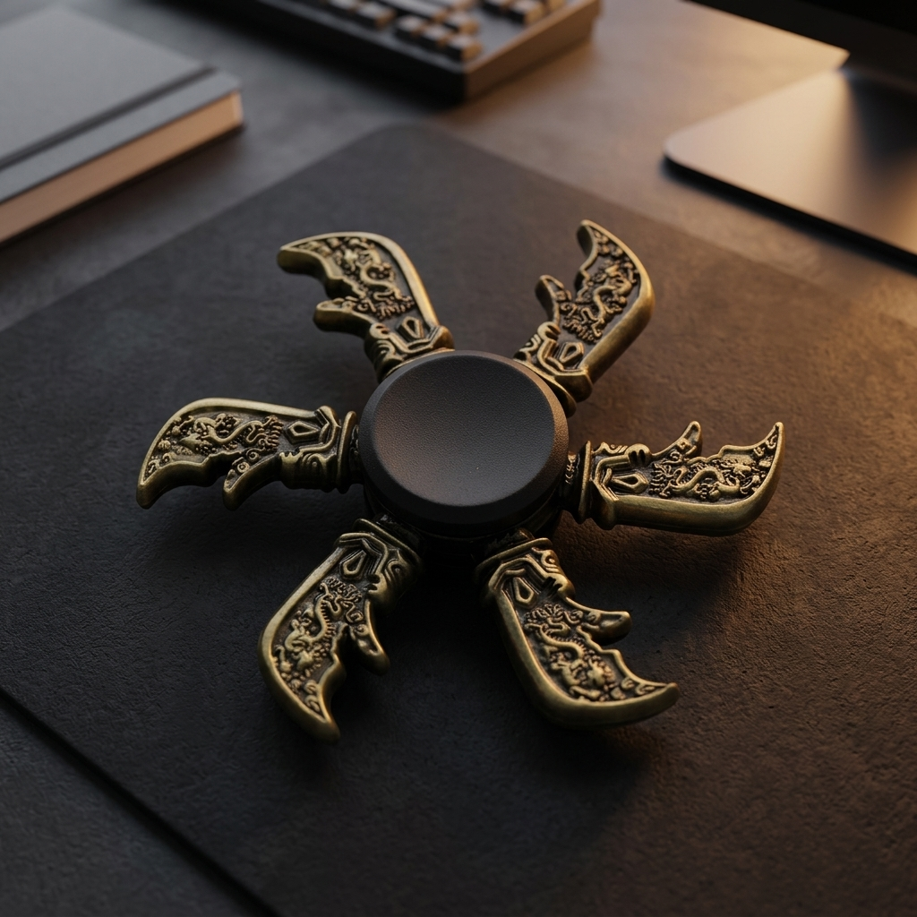 Apex Bronze Mute Spinner | Premium Antique Alloy Hand Spinner - Gt View