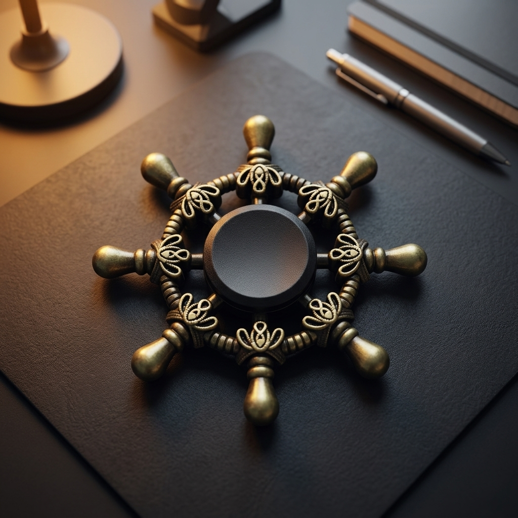 Apex Bronze Mute Spinner | Premium Antique Alloy Hand Spinner - Gt View