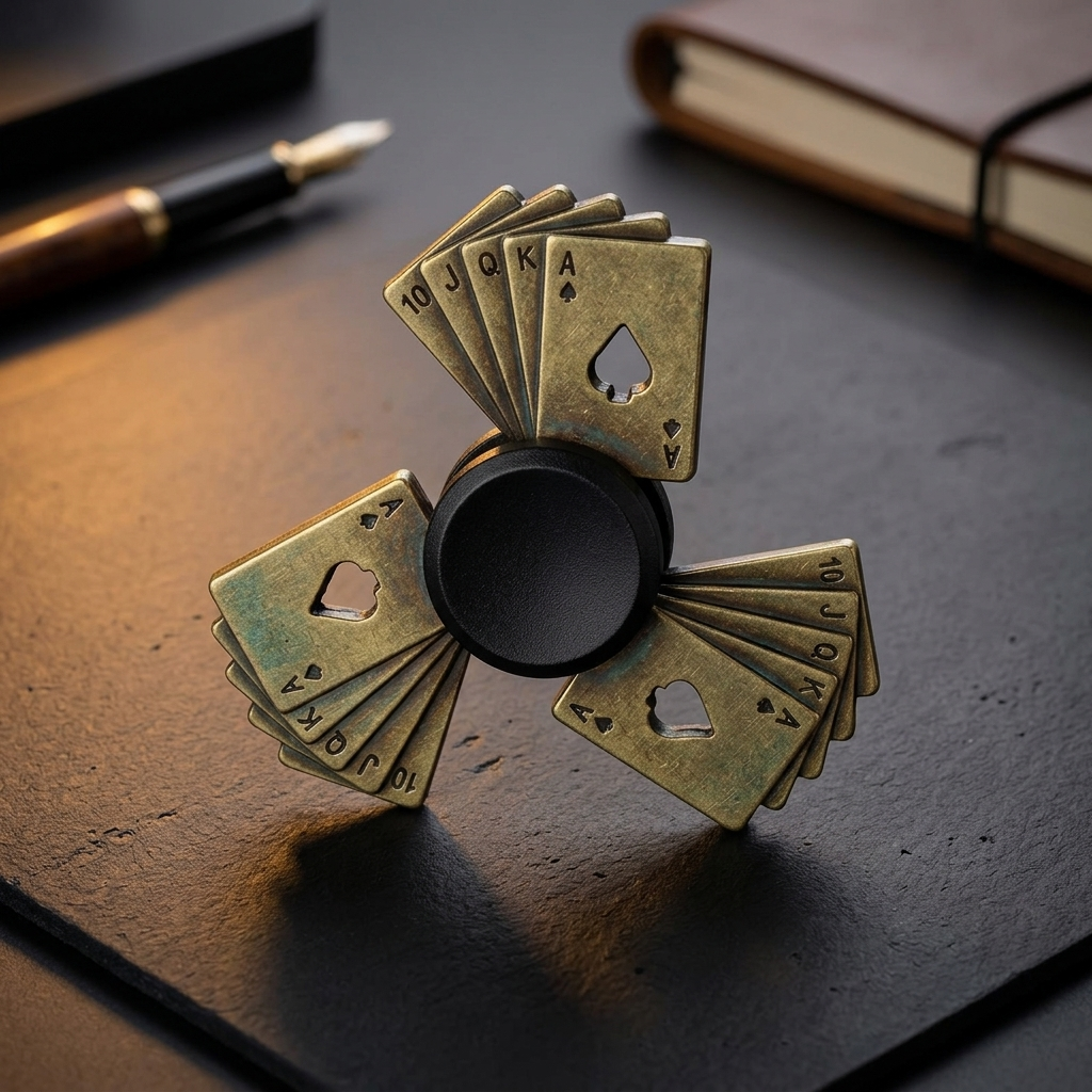 Apex Bronze Mute Spinner | Premium Antique Alloy Hand Spinner - Gt View