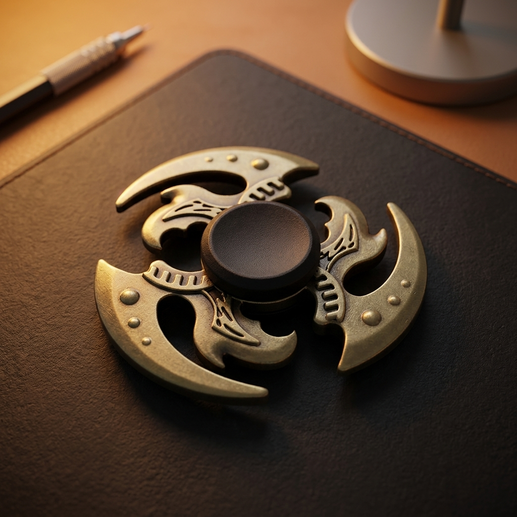 Apex Bronze Mute Spinner | Premium Antique Alloy Hand Spinner - Gt View