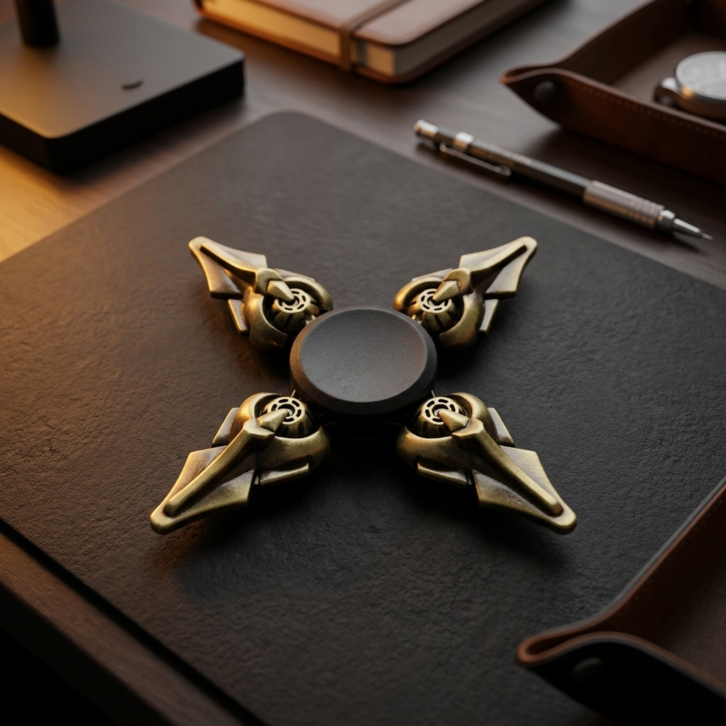 Apex Bronze Mute Spinner | Premium Antique Alloy Hand Spinner - Gt View