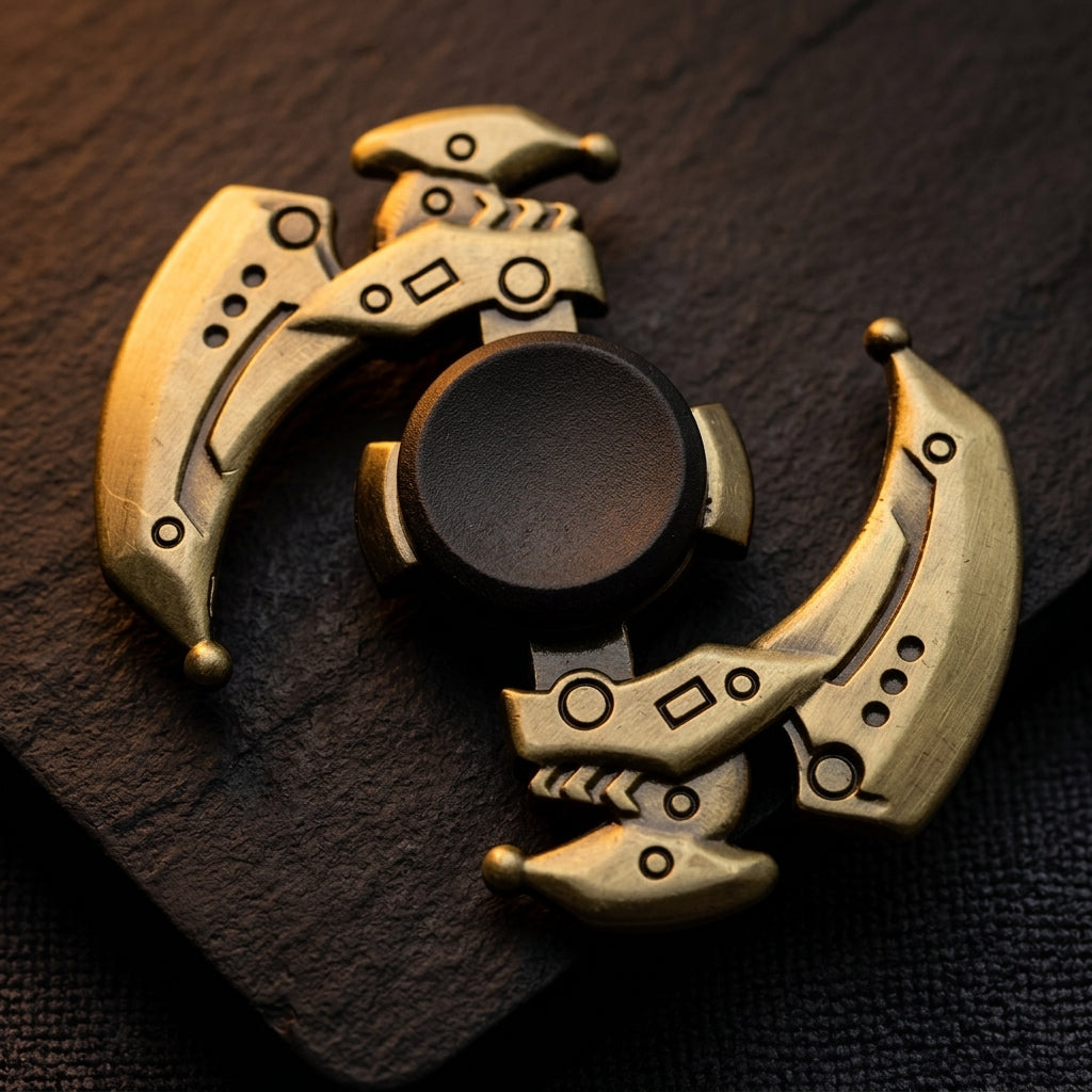 Apex Bronze Mute Spinner | Premium Antique Alloy Hand Spinner - Gt View