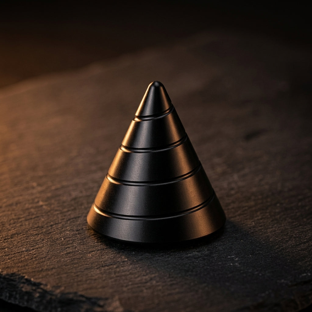 Apex Desktop Kinetic Cone | Premium Machined Aluminum Spinning Top - Variant View