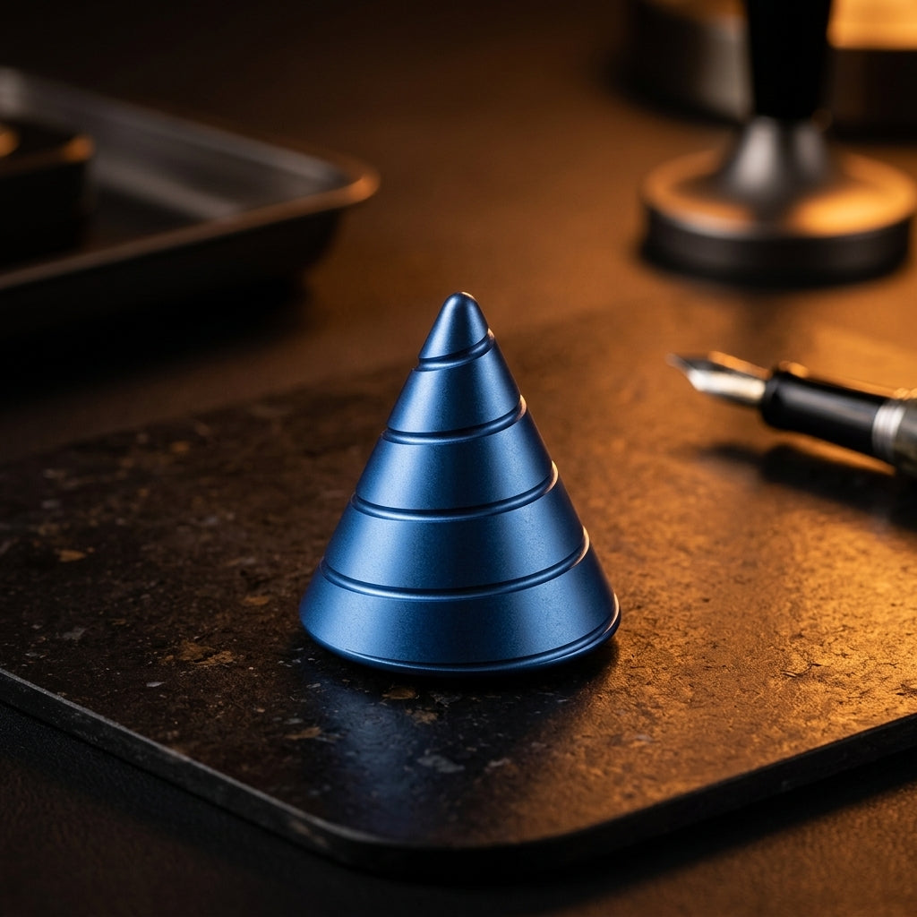Apex Desktop Kinetic Cone | Premium Machined Aluminum Spinning Top - Variant View