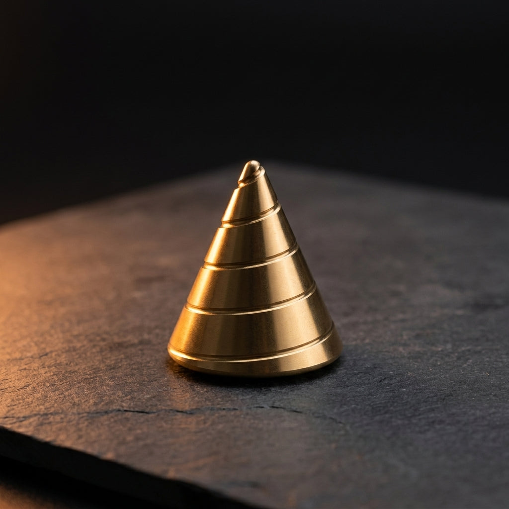 Apex Desktop Kinetic Cone | Premium Machined Aluminum Spinning Top - Variant View