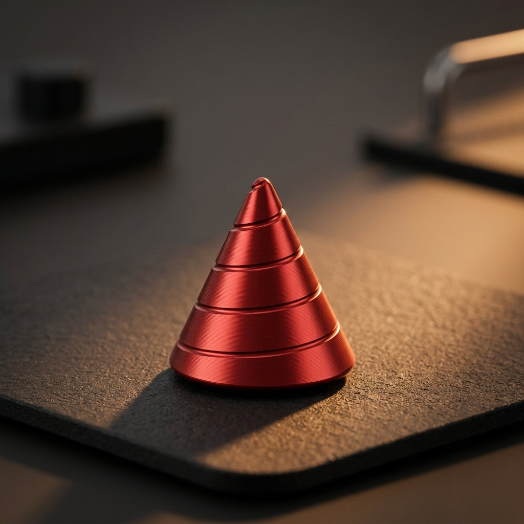Apex Desktop Kinetic Cone | Premium Machined Aluminum Spinning Top - Variant View