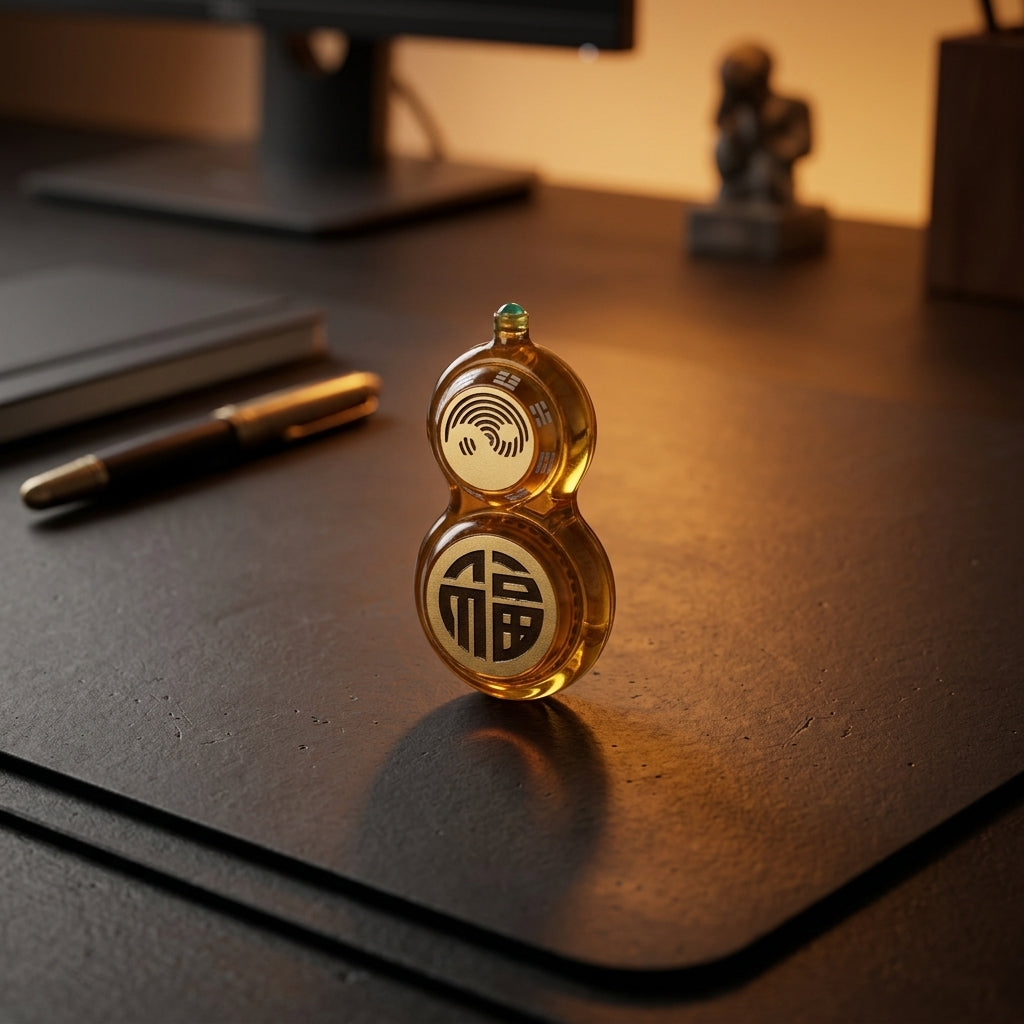 Apex PEI Cucurbit Slider | Premium Amber PEI Haptic Fidget Toy - Lifestyle View