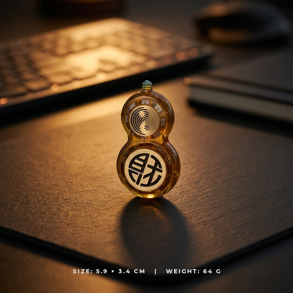 Apex PEI Cucurbit Slider | Premium Amber PEI Haptic Fidget Toy - Tech View