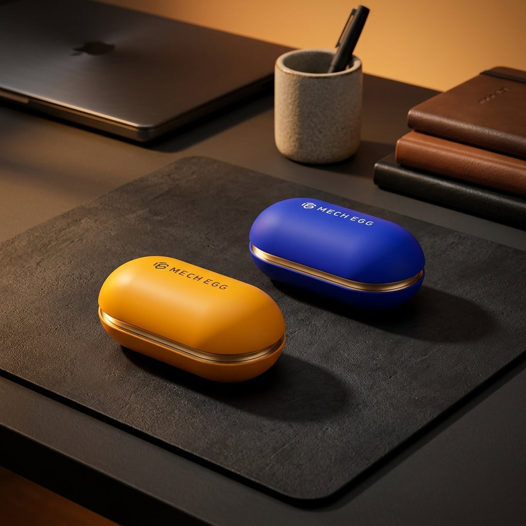 Apex Mech Egg Slider | Premium Machined Haptic Fidget Egg - Lifestyle View