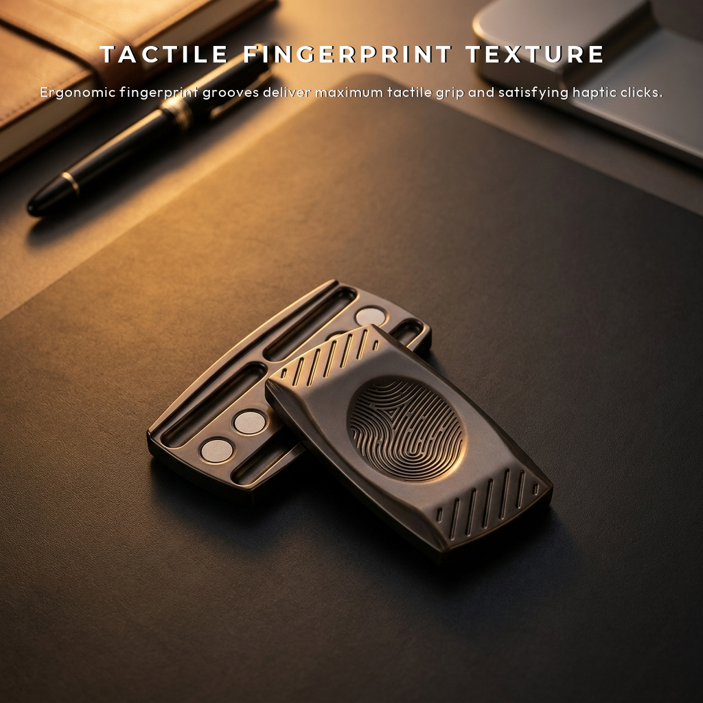Apex Fingerprint Haptic Slider | Premium Textured Zinc Alloy Slider - Copy View