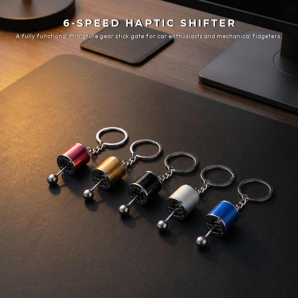 Apex Gearbox Shift Keychain | Premium Mini Haptic Gear Stick Keyring - Copy View
