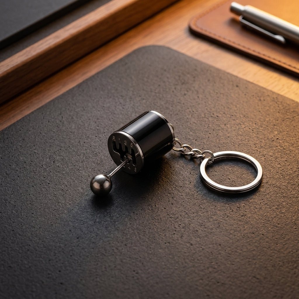 Apex Gearbox Shift Keychain | Premium Mini Haptic Gear Stick Keyring - Gearbox View