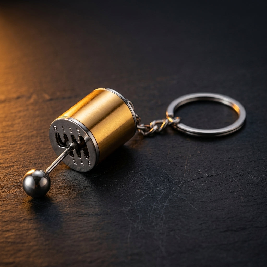 Apex Gearbox Shift Keychain | Premium Mini Haptic Gear Stick Keyring - Gearbox View