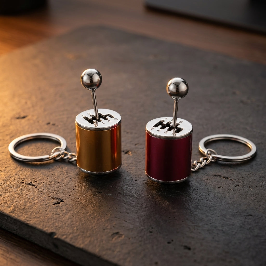 Apex Gearbox Shift Keychain | Premium Mini Haptic Gear Stick Keyring - Hero View
