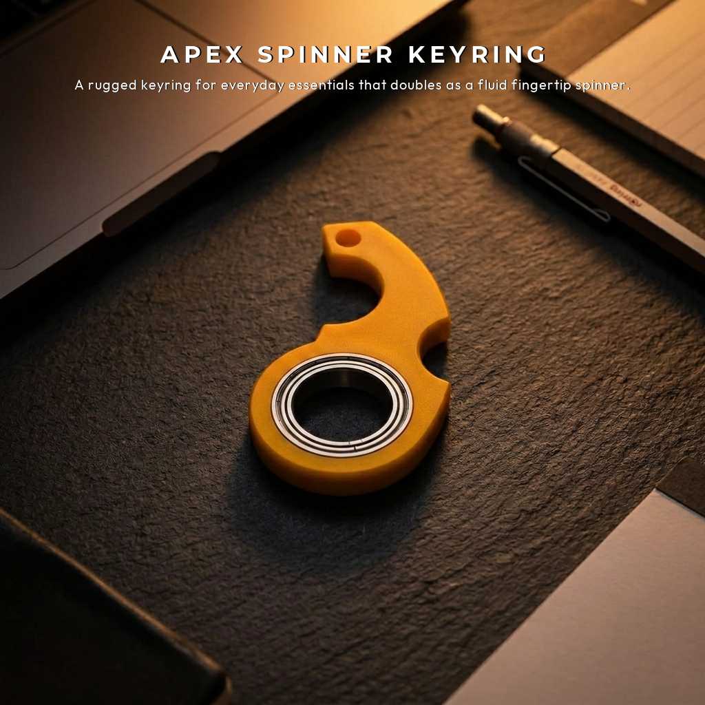 Apex Spinner Keyring | Premium Alloy Fidget Keychain - Copy View
