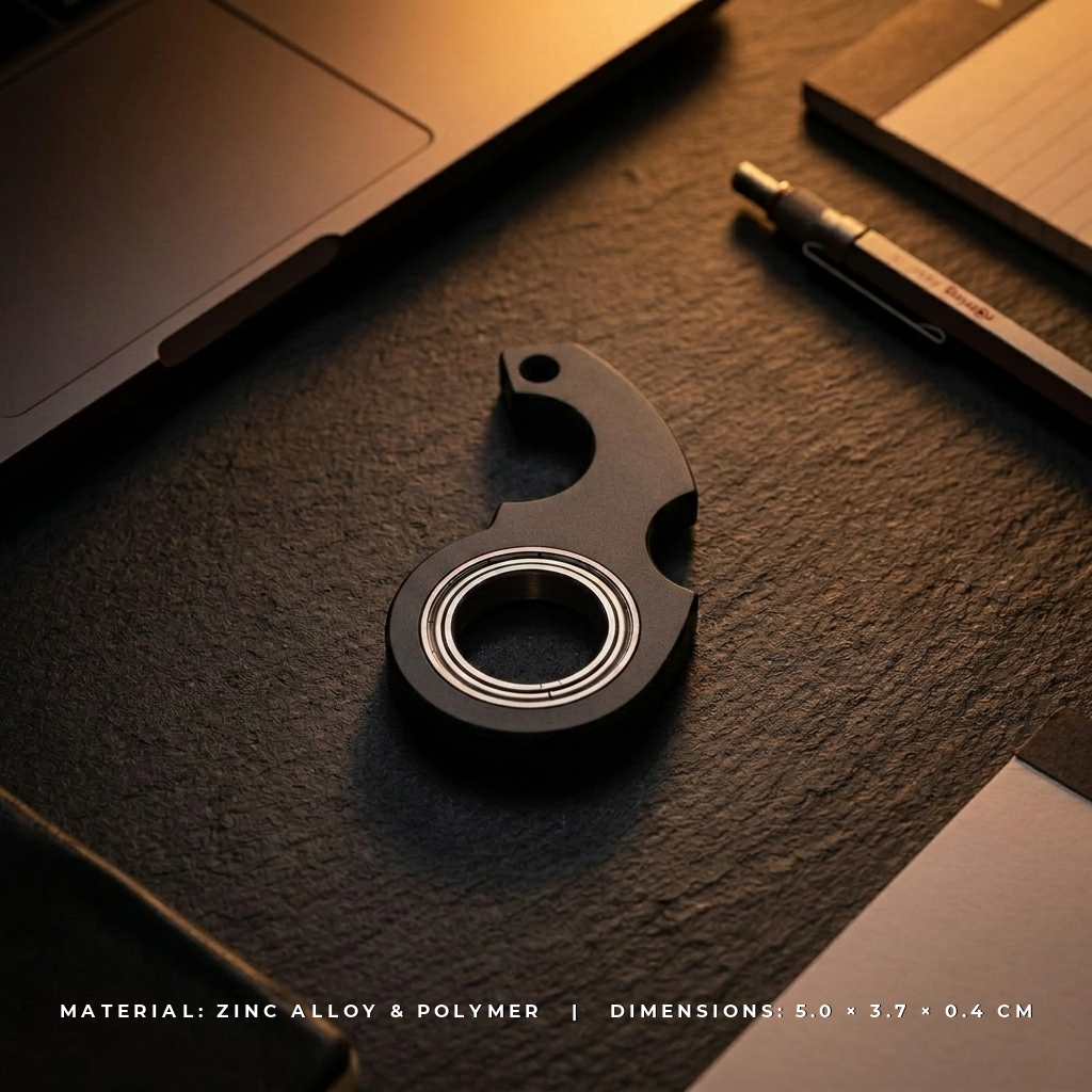 Apex Spinner Keyring | Premium Alloy Fidget Keychain - Tech View