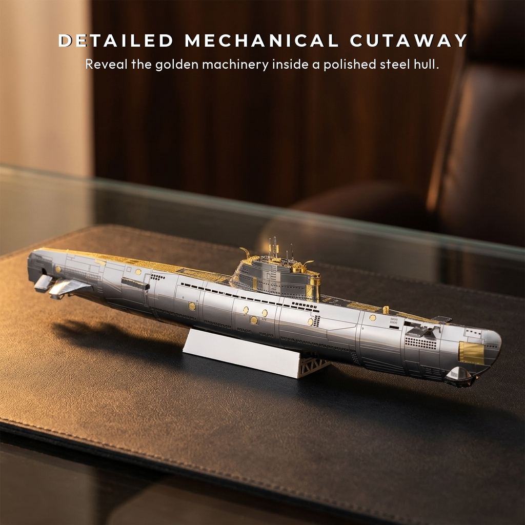 Apex Nautilus Submarine | Premium 3D Stainless Steel Vessel Model - Copy View