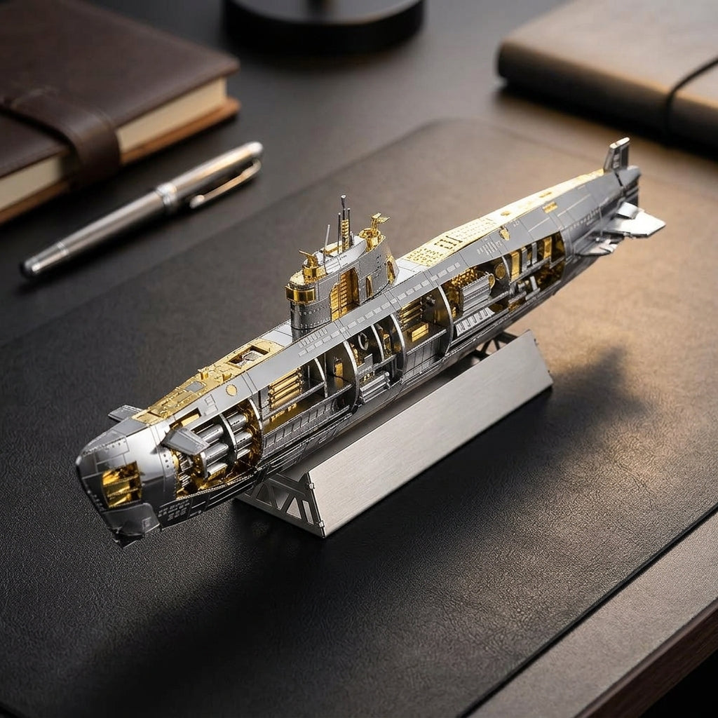 Apex Nautilus Submarine | Premium 3D Stainless Steel Vessel Model - Hero View