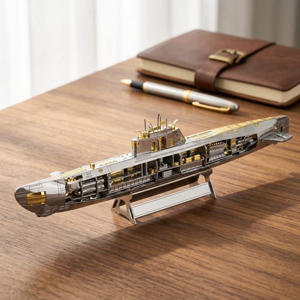 Apex Nautilus Submarine | Premium 3D Stainless Steel Vessel Model - Lifestyle View