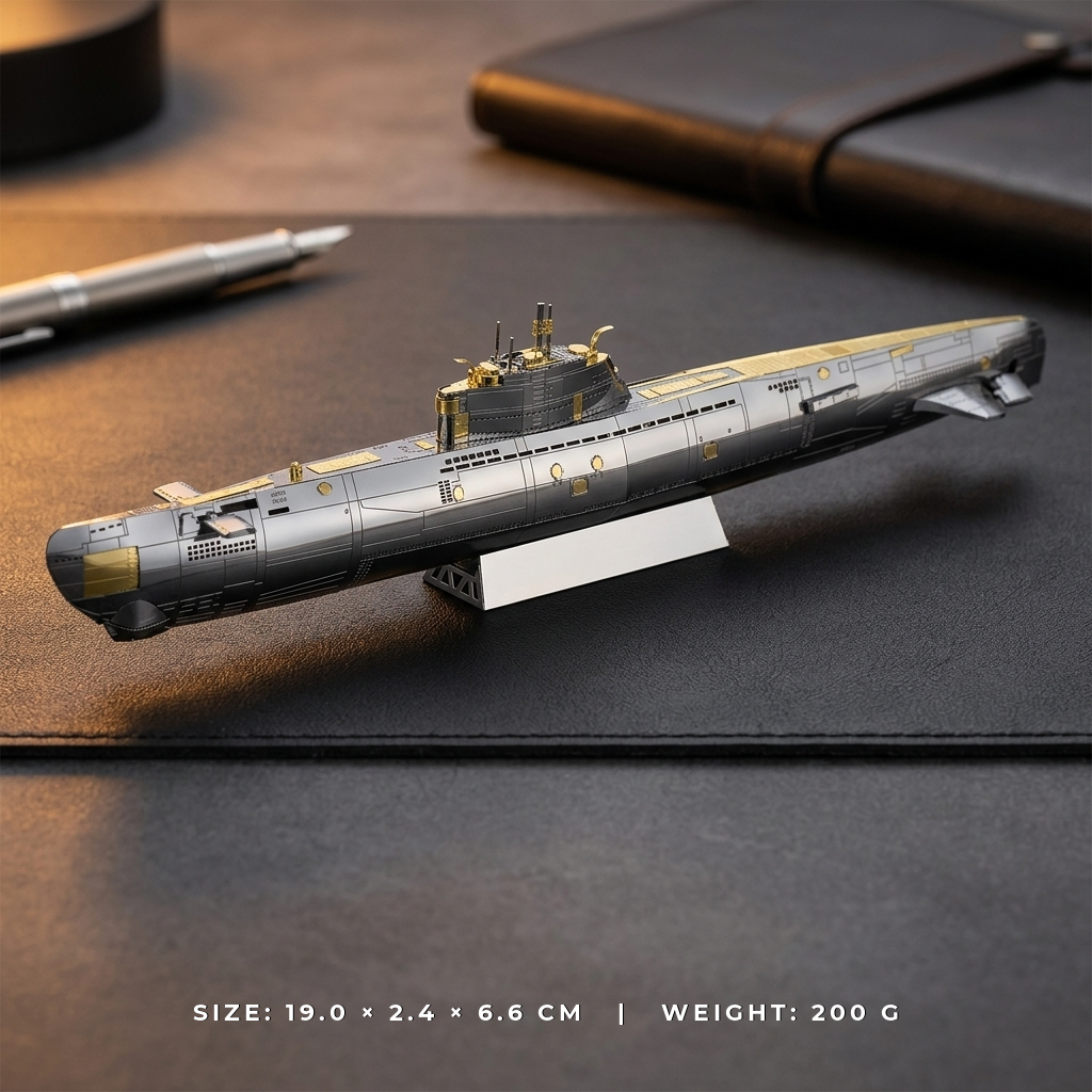Apex Nautilus Submarine | Premium 3D Stainless Steel Vessel Model - Tech View