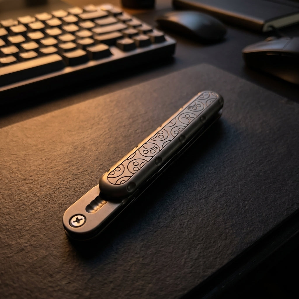 Nexus Youtiao Haptic Slider | Premium Sandblasted Gunmetal Fidget Bar - Satin View
