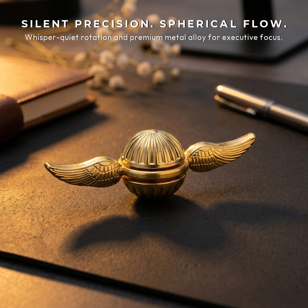 Apex Metallic Orb Spinner | Premium Spherical Kinetic Hand Spinner - Copy View