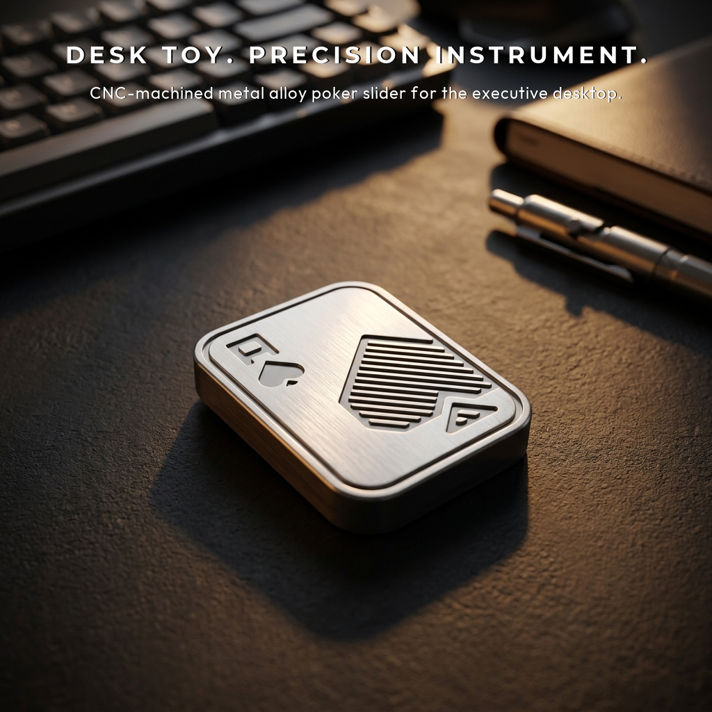 Apex Poker Push Card | Premium Metal Haptic Fidget Slider - Copy View