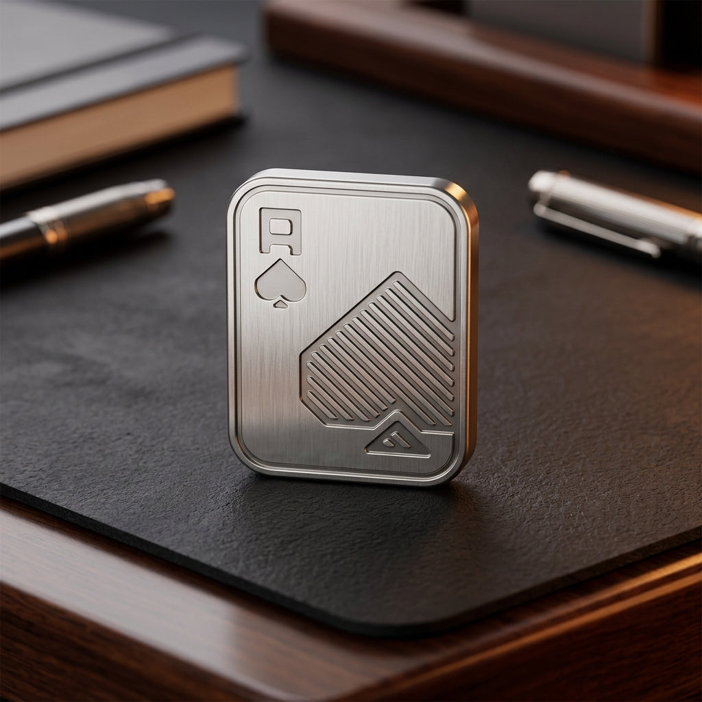 Apex Poker Push Card | Premium Metal Haptic Fidget Slider - Variant View